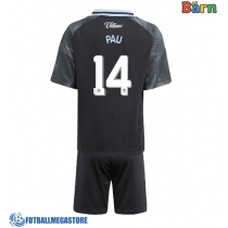 Fotballdrakt Barn Aston Villa Pau Torres #14 Bortedraktsett 2025-26 Kortermet (+ Korte bukser)